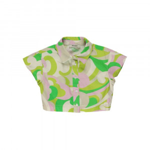 کراپ دخترانه مدل Retro Color سبز