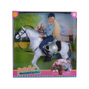 عروسک باربی پلیس همراه با اسب مدل Mounted police
