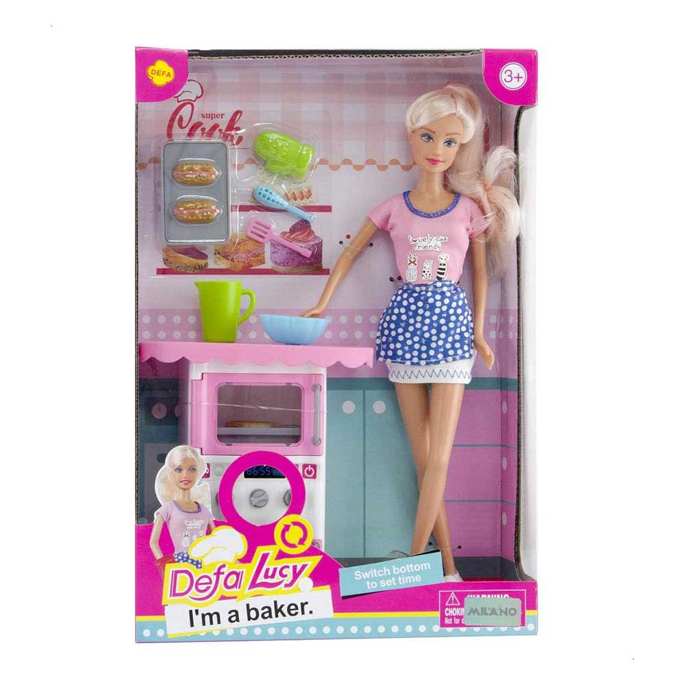 عروسک باربی نانوا مدل I'm a baker دفا لوسی Defa lucy