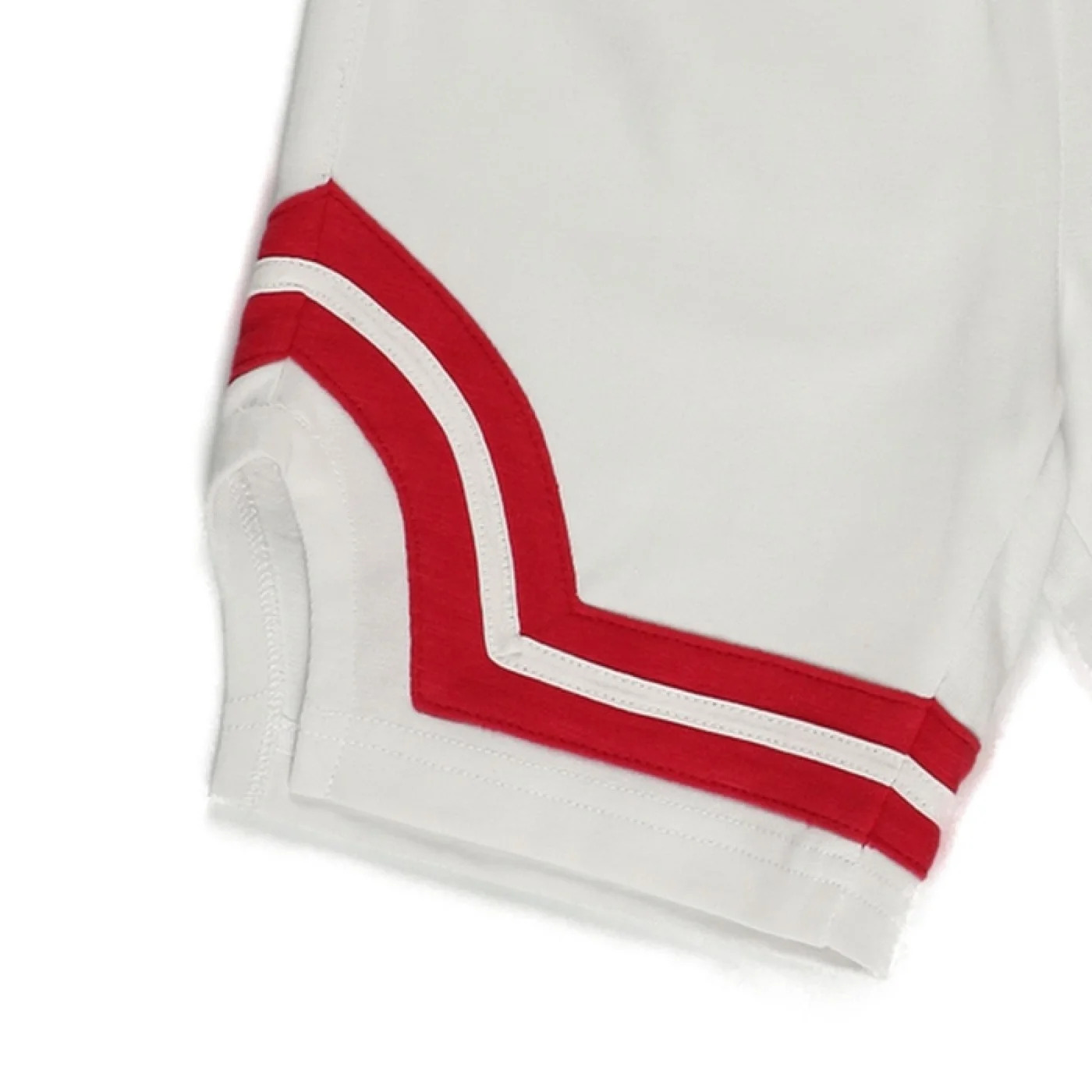 شلوارک پسرانه مدل Athletic Division سفید راه راه