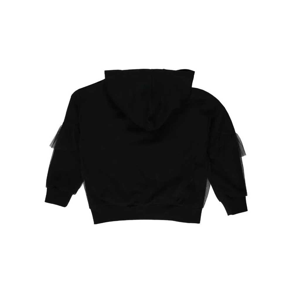 هودی دخترانه مدل Pretty طرحدار مشکی