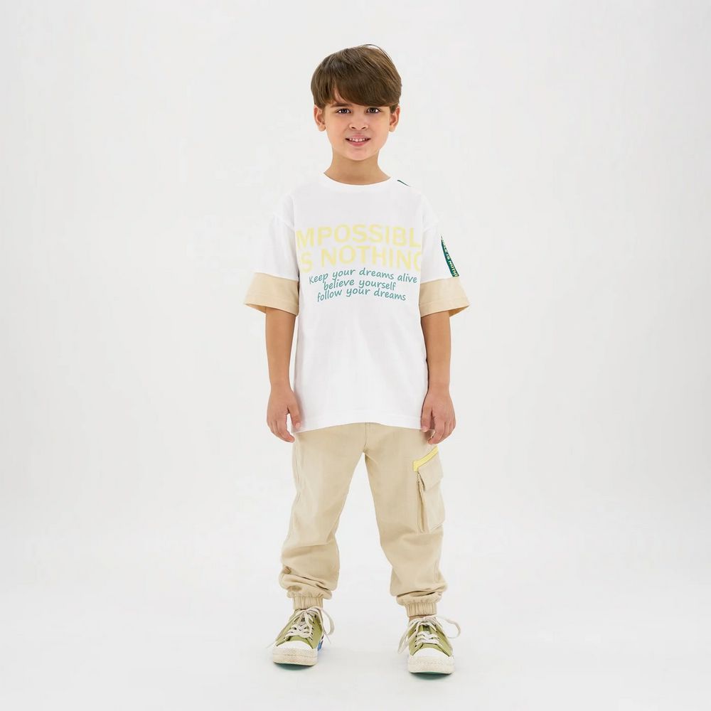 تیشرت پسرانه مدل Super Skater سفید