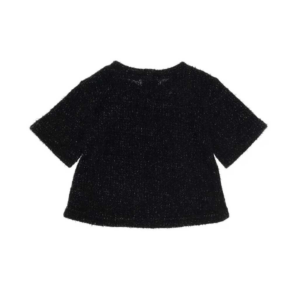 لباس بافتنی نوزادی دخترانه مدل Tricot Stuart طرحدار مشکی
